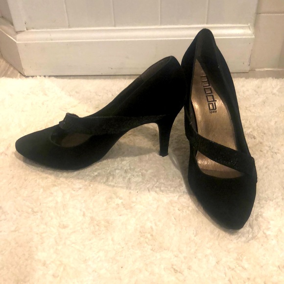 Moda Spana Suede Heel Black Size 7.5